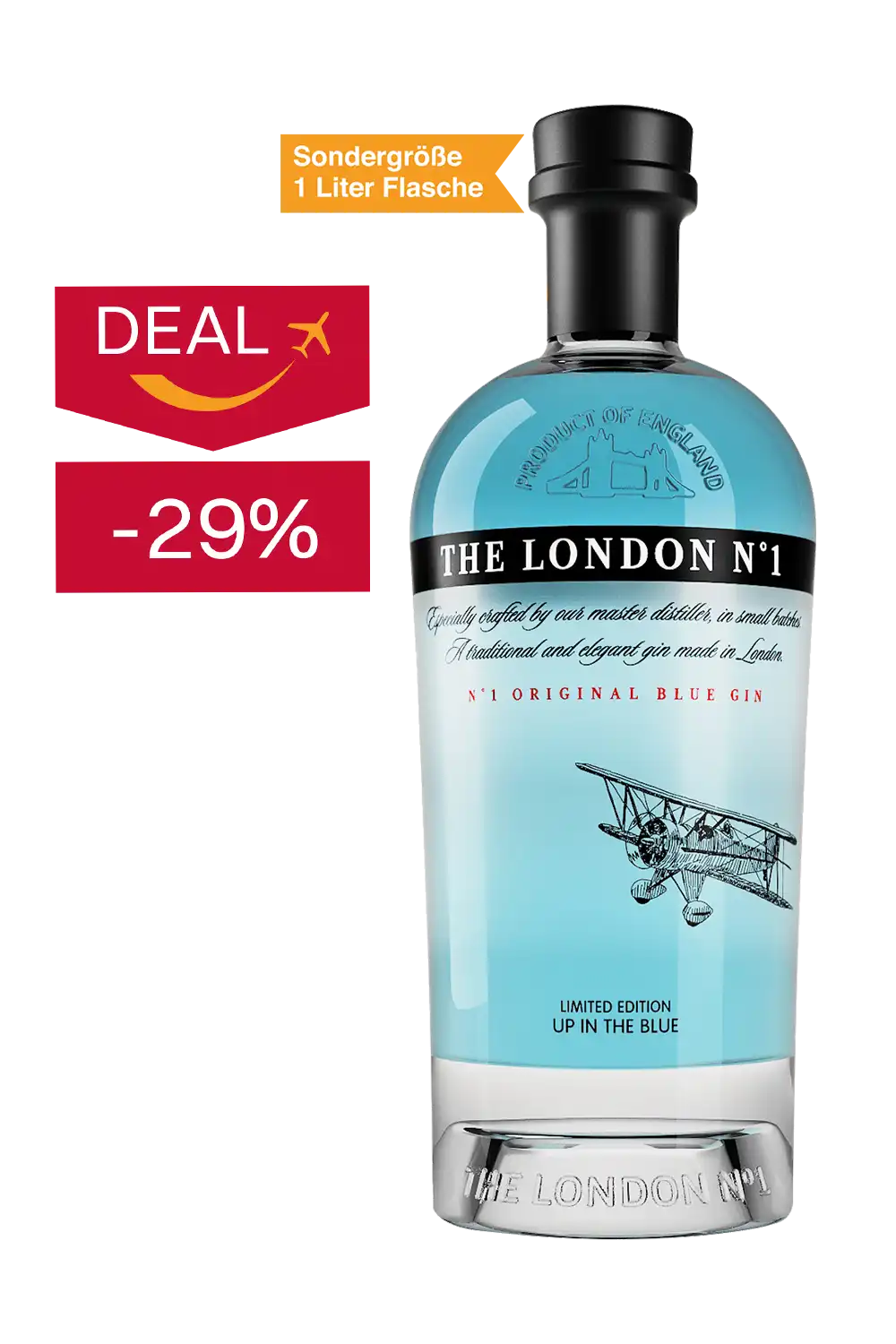 The London Nº1 Original Blue Gin 1 Liter Flasche