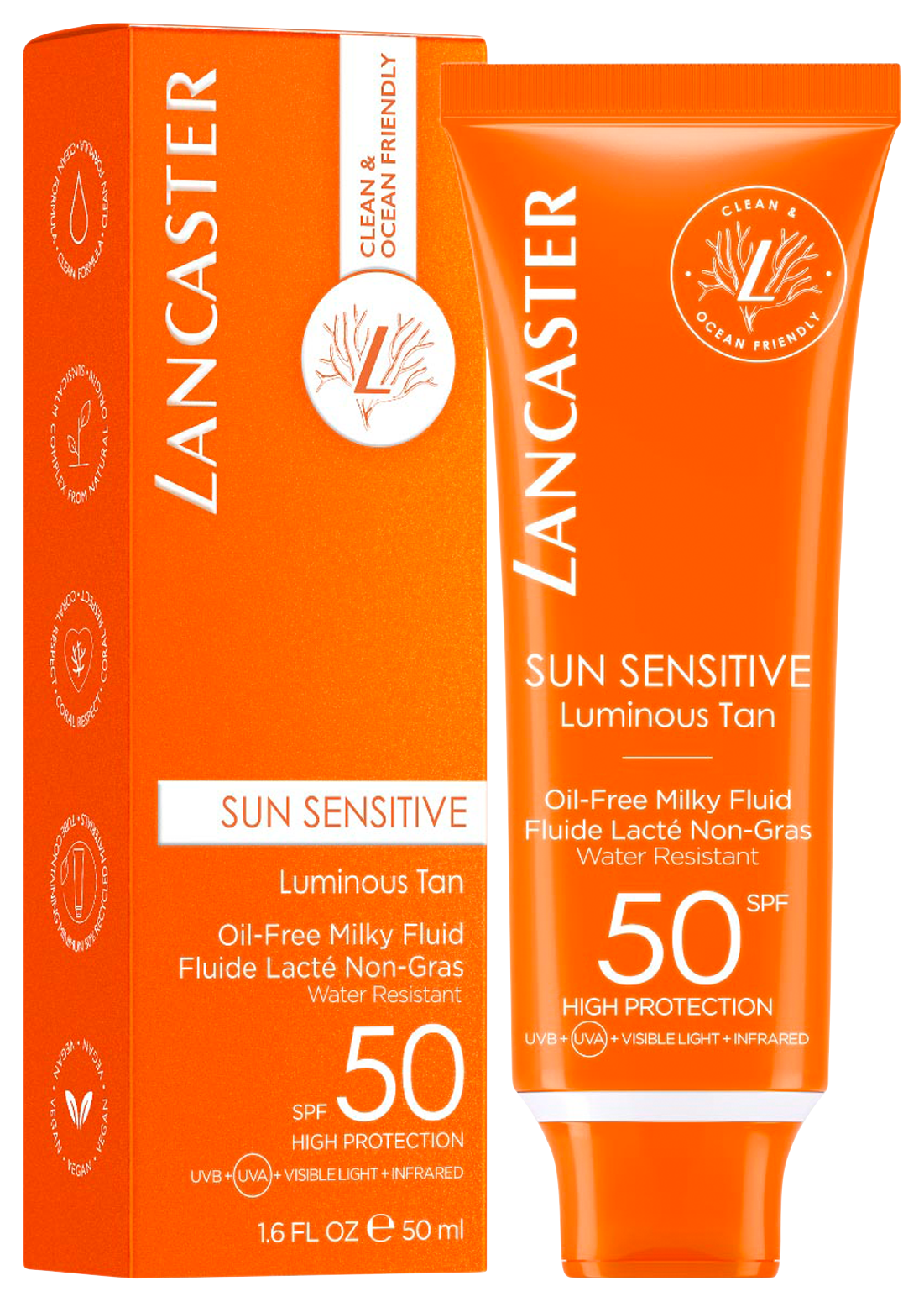 Lancaster Sun Care Oil Free Milky Fluid SPF 50, 50ml