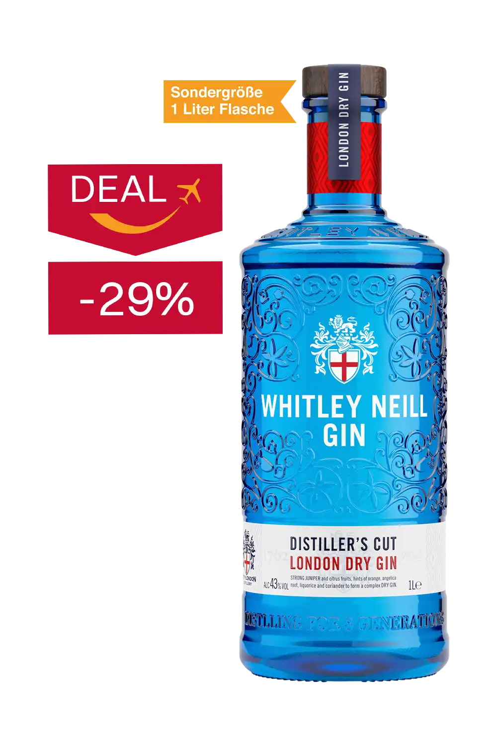 Whitley Neill Distillers Cut 43% 1 Liter Flasche