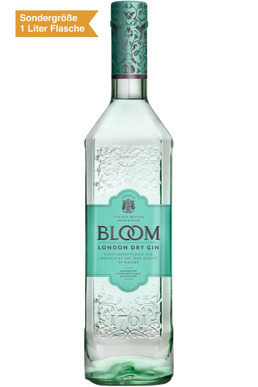 Bloom London Dry Gin 1 Liter Flasche
