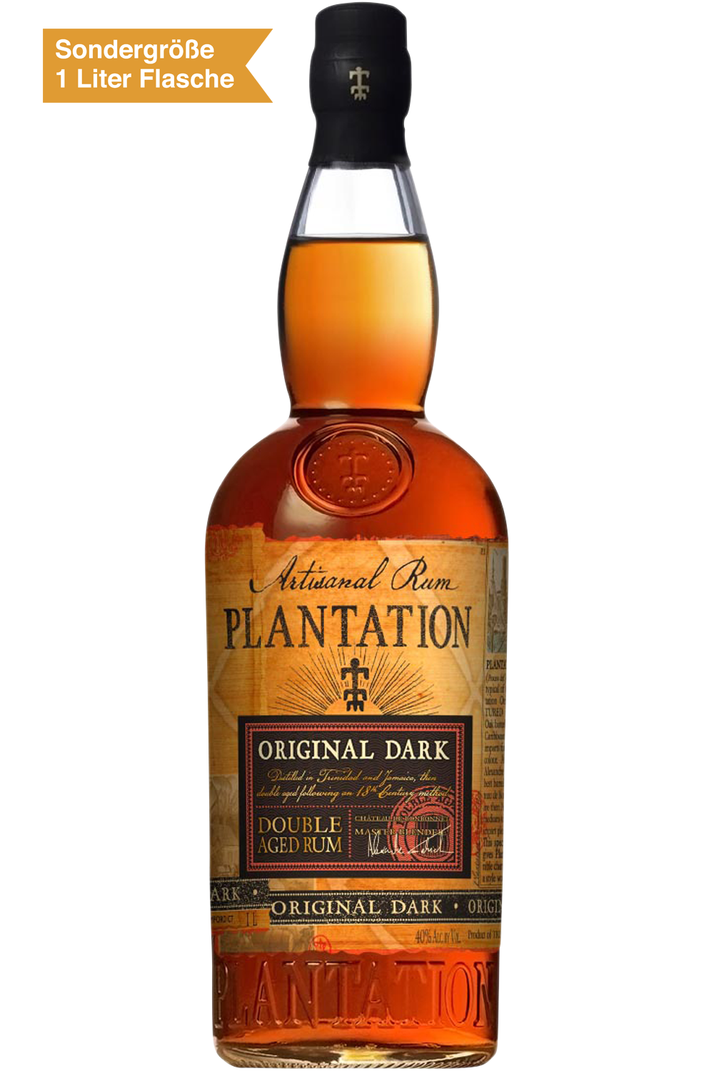 Plantation Original Dark Barbados Rum 40% 1 Liter Flasche