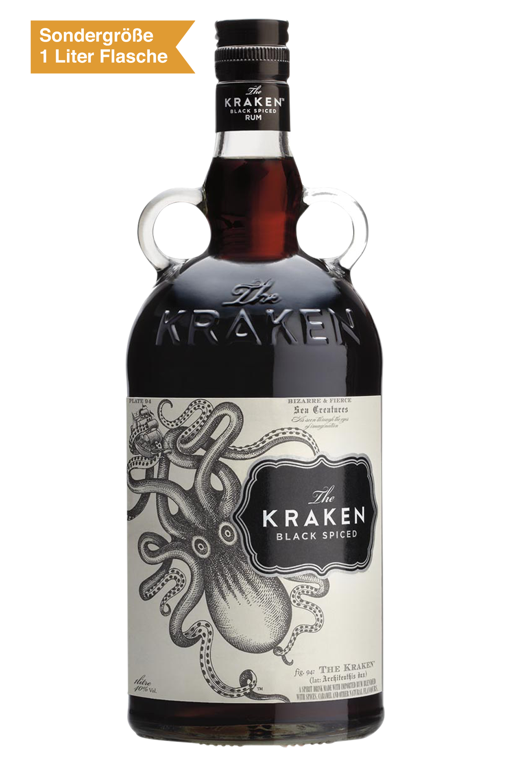 The Kraken Black Spiced Rum 1 Liter Flasche Travel Exclusive