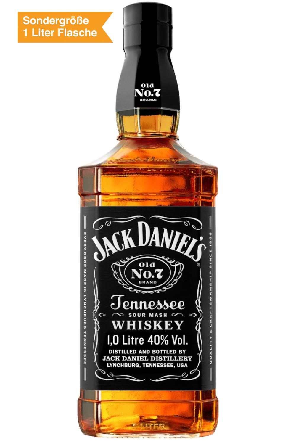 Jack Daniel's Black Label 1 Liter Flasche