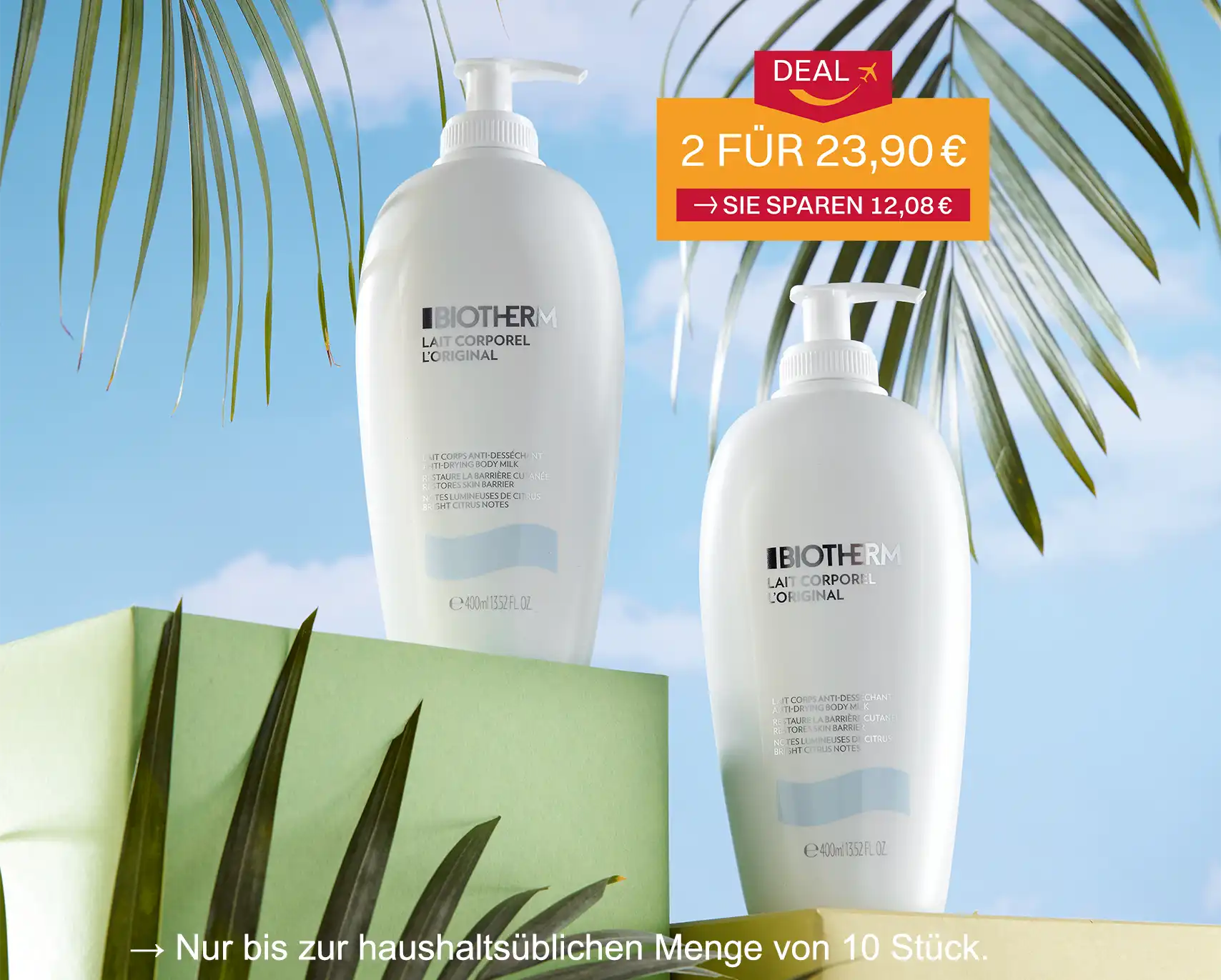 Biotherm Lait Corporel Lotion 2 für 23,90€. Sie sparen 12,08€